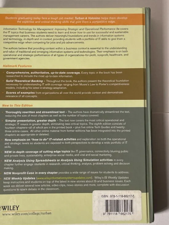 Information Technology for Management: Improving Strategic and Operational - Picture 2 of 2